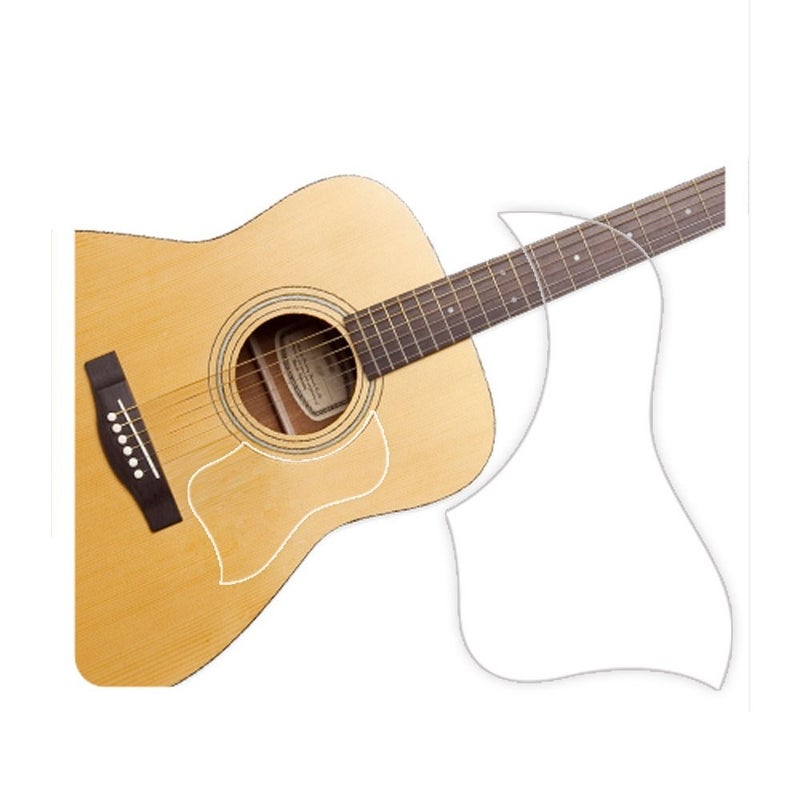 Healing Shield Premium Acoustic Guitar Pickguard Pick Guard, Transparent Self-Adhesive, Scratch Resistant Protection Coating, Anti-Dust, Anti-Fingerprint, Made in South Korea, Clear Matte, Style Type - Image 1